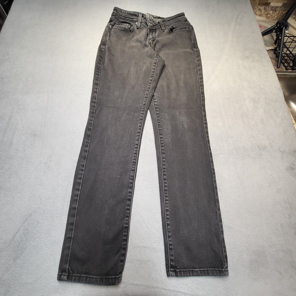Levis 529 Jeans Womens 8 Black Curvy Skinny Leg Distressed Stretch Denim